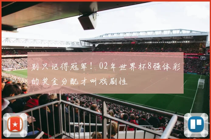 别只记得冠军！02年世界杯8强体彩的奖金分配才叫戏剧性